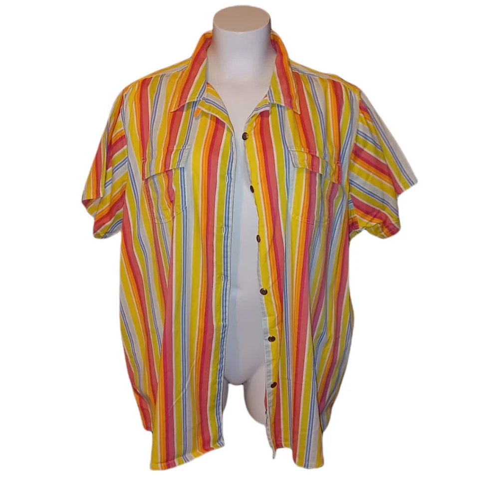 Denim 24/7 Multicolored Shirt Jacket Size 4X - Picture 2 of 9